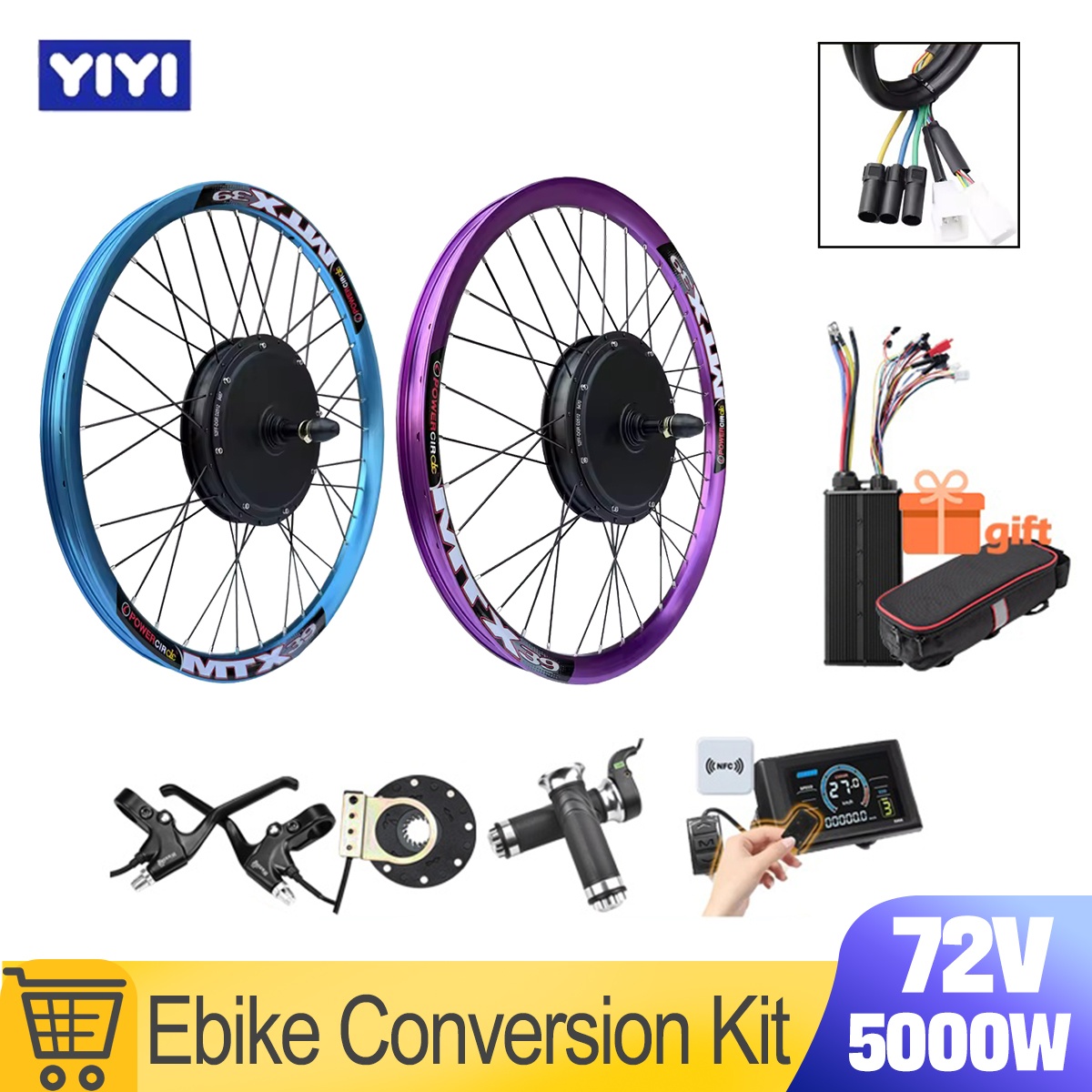 새로운 MTX39 72V 5000W 전기 자전거 변환  - Ebike Conversion Kit 72V 3000W 리뷰 및 가격