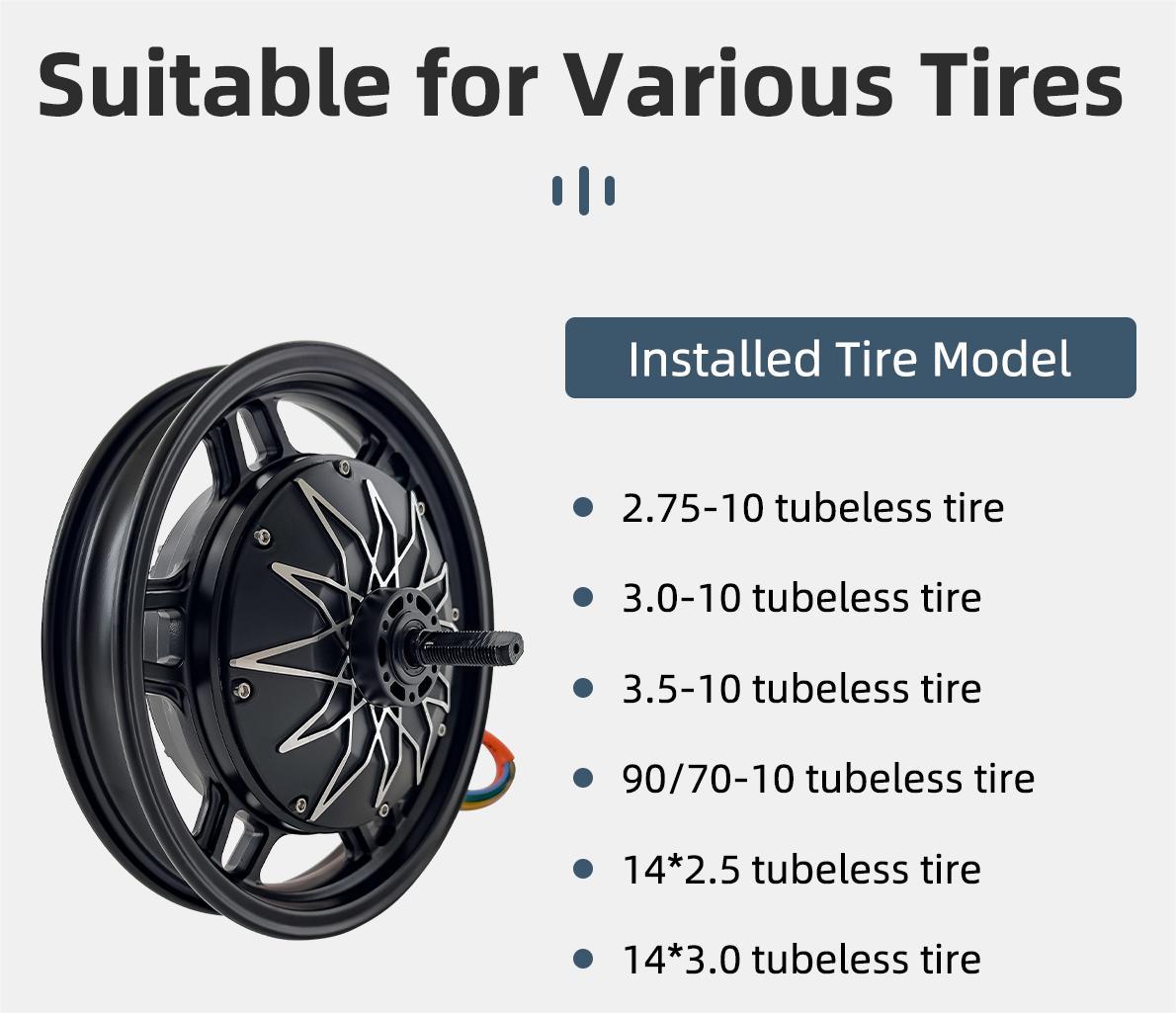 고속 14인치 BLDC 모터 전기 자전거 스쿠터 48v - 72V 5000W Hub Motor Kit 리뷰 및 가격